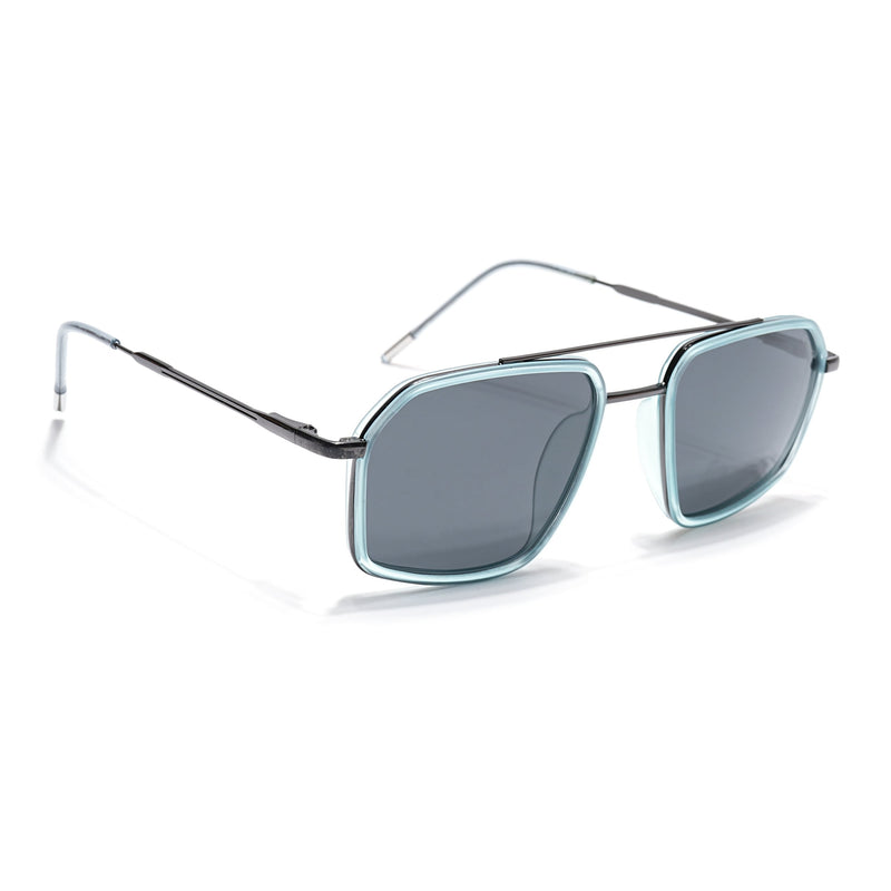 Eyejack Aura Sky Blue & Grey Wayfarer Polarized Sunglasses for Men & Women (2505PCL1502)