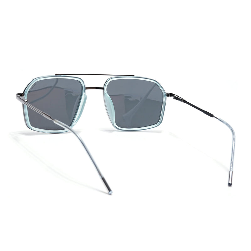 Eyejack Aura Sky Blue & Grey Wayfarer Polarized Sunglasses for Men & Women (2505PCL1502)
