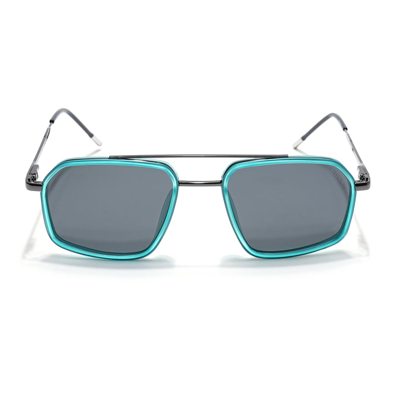 Eyejack Aura Sea Green & Grey Wayfarer Polarized Sunglasses for Men & Women (2505PCL1503)