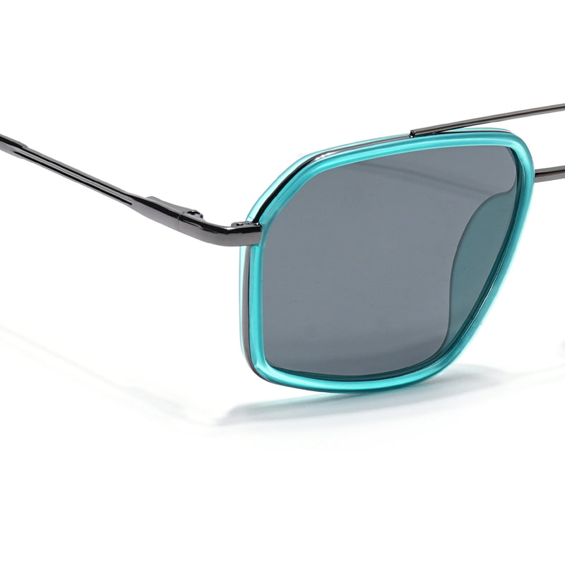 Eyejack Aura Sea Green & Grey Wayfarer Polarized Sunglasses for Men & Women (2505PCL1503)