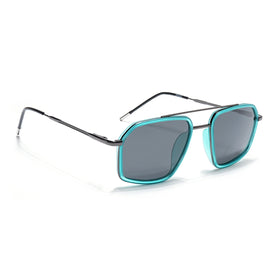Eyejack Aura Sea Green & Grey Wayfarer Polarized Sunglasses for Men & Women (2505PCL1503)