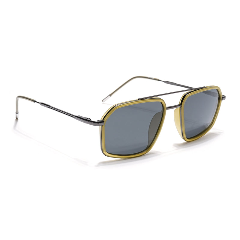 Eyejack Aura Light Green & Grey Wayfarer Polarized Sunglasses for Men & Women (2505PCL1505)
