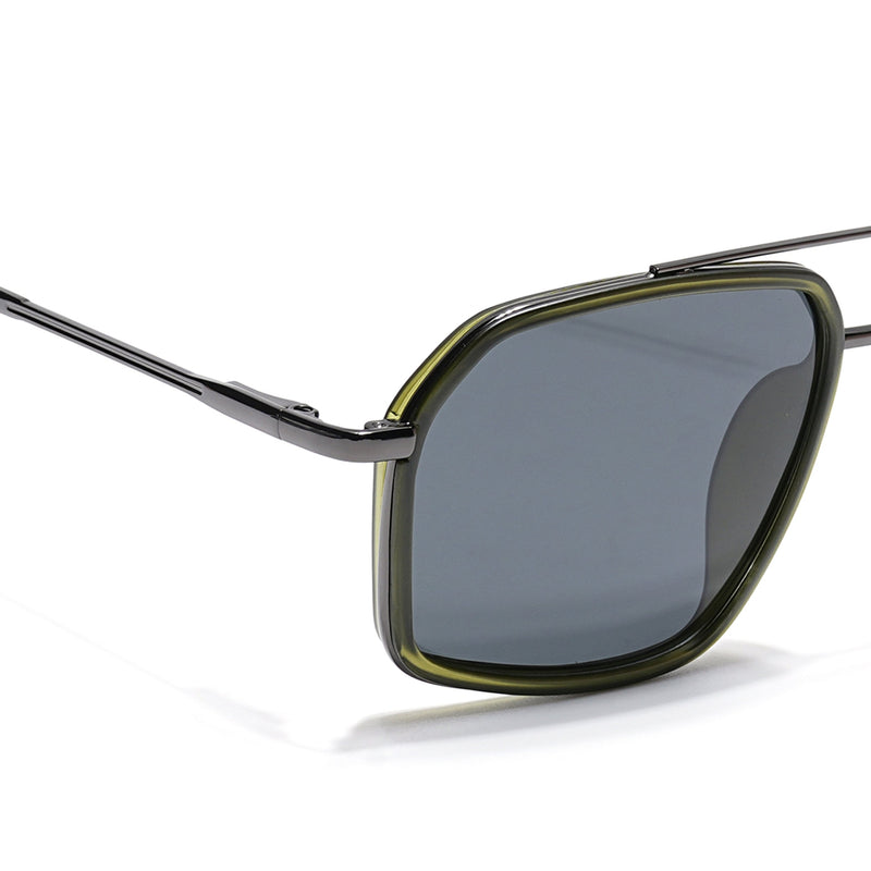 Eyejack Aura Olive & Grey Wayfarer Polarized Sunglasses for Men & Women (2505PCL1506)