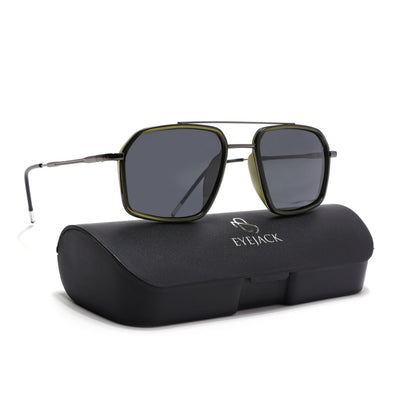 Eyejack Aura Olive & Grey Wayfarer Polarized Sunglasses for Men & Women (2505PCL1506)