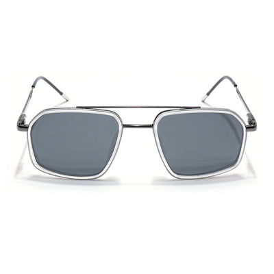 Eyejack Aura Transparent & Grey Wayfarer Polarized Sunglasses for Men & Women (2505PCL1507)