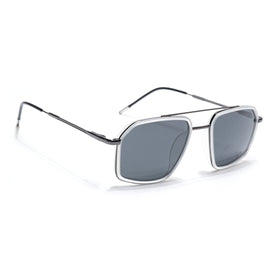 Eyejack Aura Transparent & Grey Wayfarer Polarized Sunglasses for Men & Women (2505PCL1507)