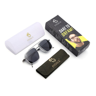Eyejack Aura Transparent & Grey Wayfarer Polarized Sunglasses for Men & Women (2505PCL1507)