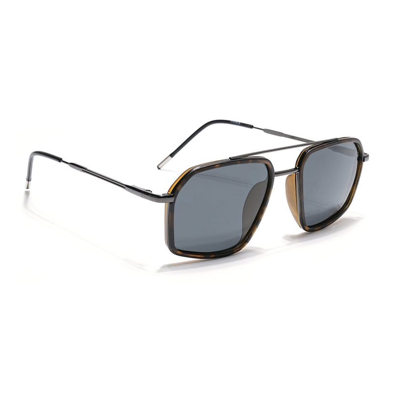 Eyejack Aura Demi Brown & Grey Wayfarer Polarized Sunglasses for Men & Women (2505PCL1508)