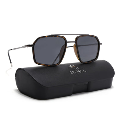 Eyejack Aura Demi Brown & Grey Wayfarer Polarized Sunglasses for Men & Women (2505PCL1508)