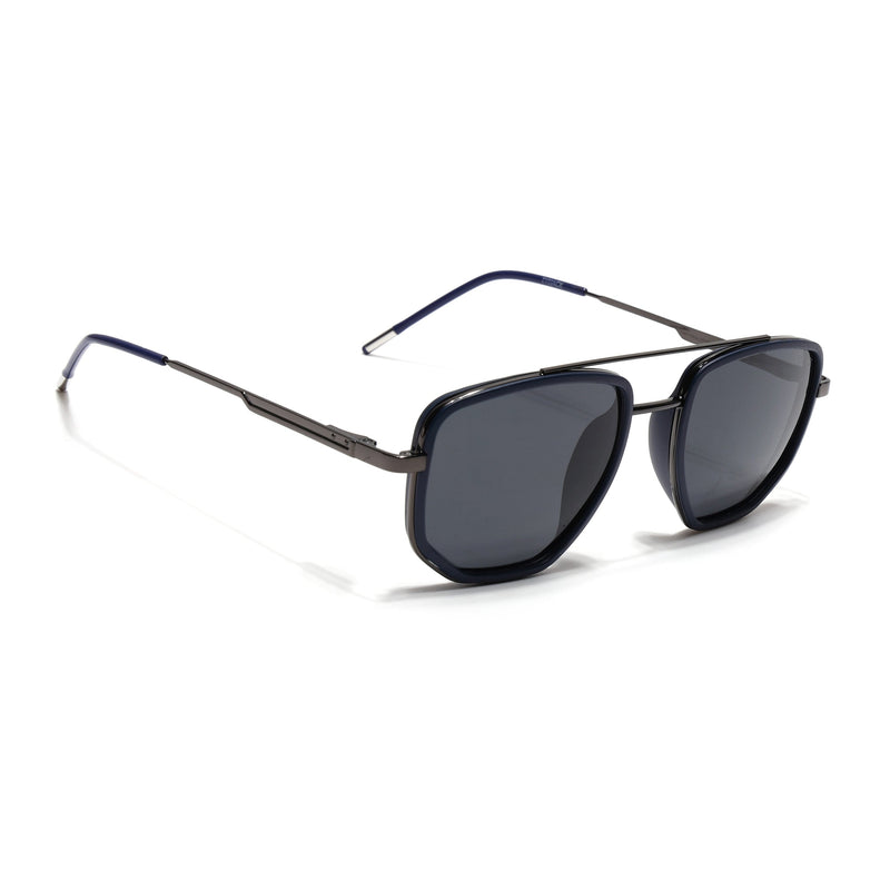 Eyejack Aura Blue & Grey Wayfarer Polarized Sunglasses for Men & Women (2506PCL1510)