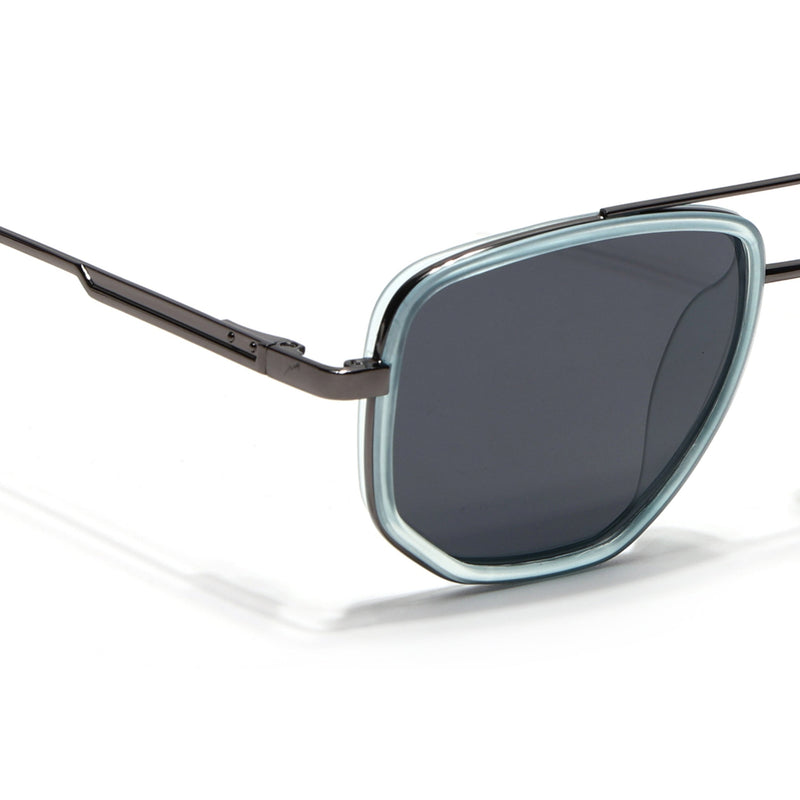 Eyejack Aura Sky Blue & Grey Wayfarer Polarized Sunglasses for Men & Women (2506PCL1512)