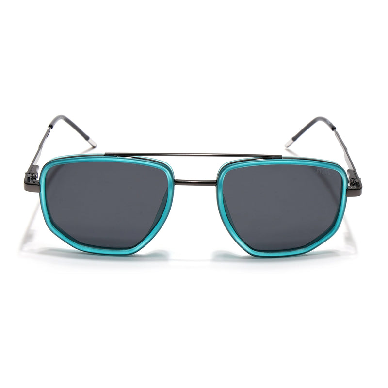 Eyejack Aura Sea Green & Grey Wayfarer Polarized Sunglasses for Men & Women (2506PCL1513)