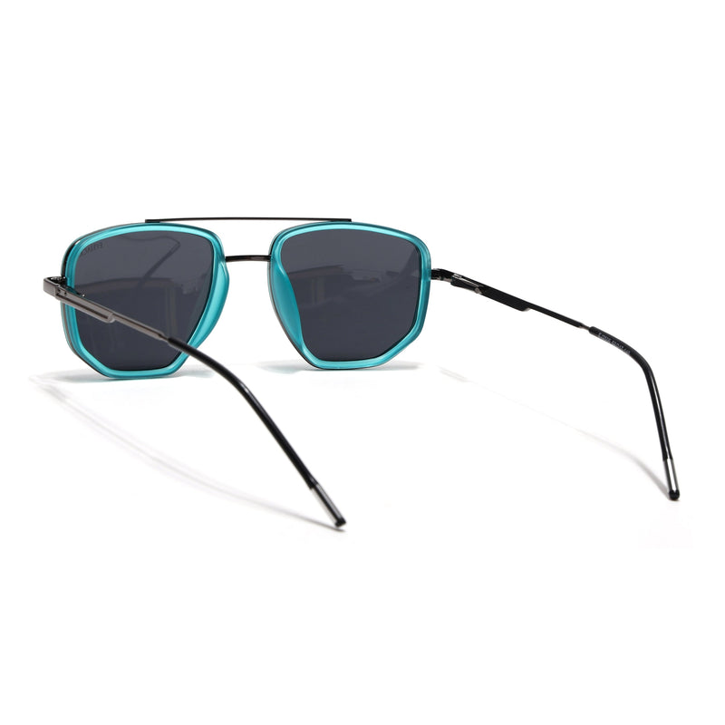 Eyejack Aura Sea Green & Grey Wayfarer Polarized Sunglasses for Men & Women (2506PCL1513)