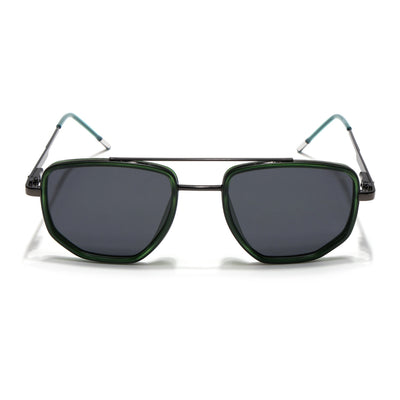 Eyejack Aura Green & Grey Wayfarer Polarized Sunglasses for Men & Women (2506PCL1514)