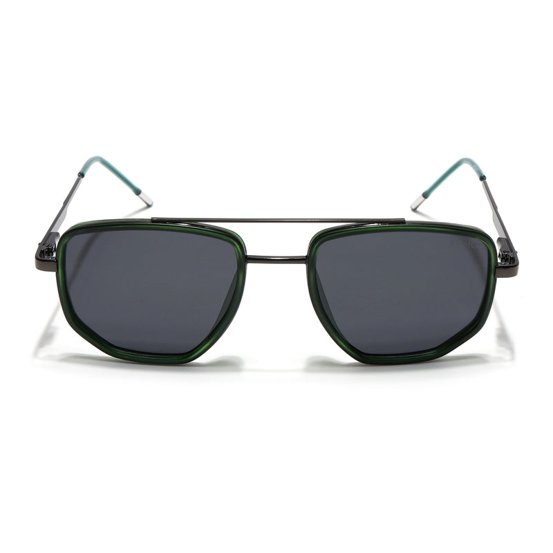 Eyejack Aura Green & Grey Wayfarer Polarized Sunglasses for Men & Women (2506PCL1514)