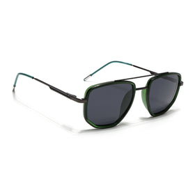 Eyejack Aura Green & Grey Wayfarer Polarized Sunglasses for Men & Women (2506PCL1514)