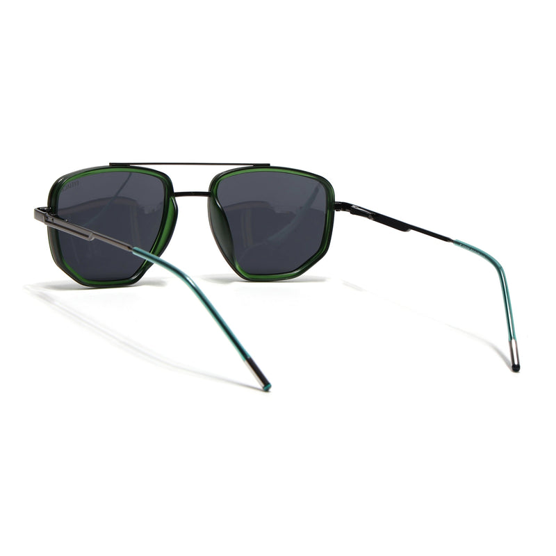 Eyejack Aura Green & Grey Wayfarer Polarized Sunglasses for Men & Women (2506PCL1514)