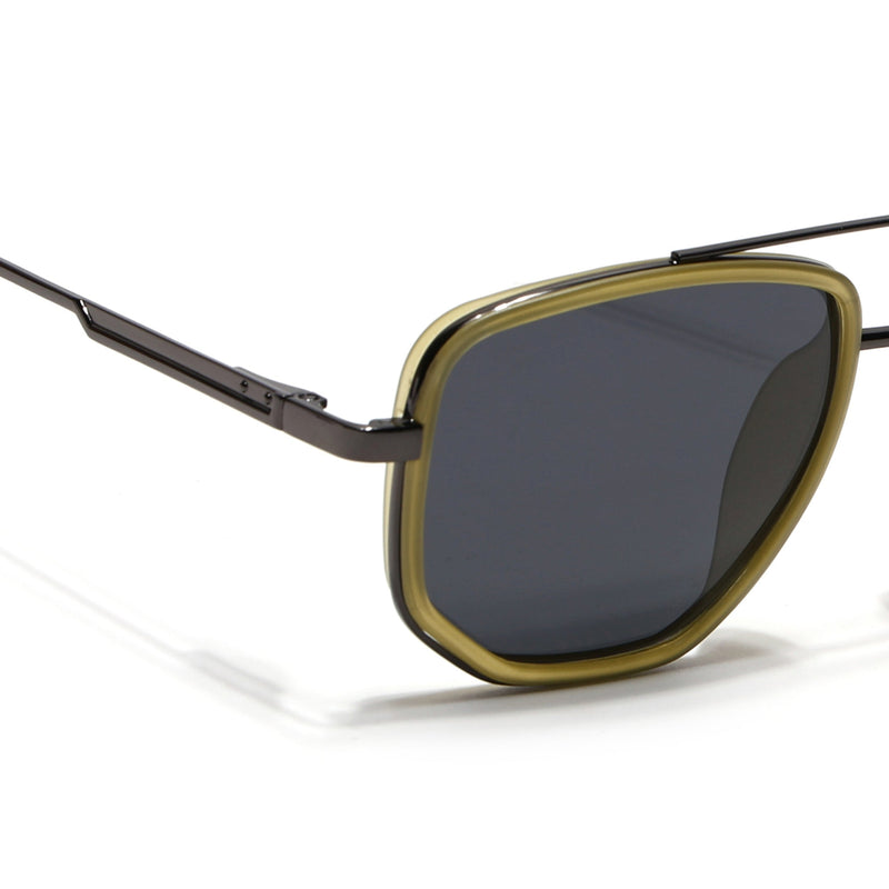 Eyejack Aura Light Green & Grey Wayfarer Polarized Sunglasses for Men & Women (2506PCL1515)