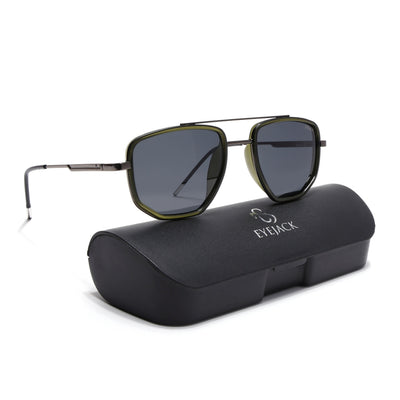 Eyejack Aura Olive & Grey Wayfarer Polarized Sunglasses for Men & Women (2506PCL1516)
