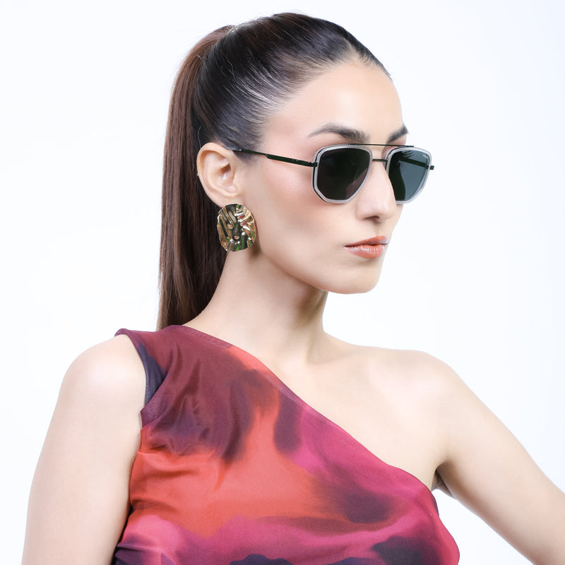 Eyejack Aura Transparent & Grey Wayfarer Polarized Sunglasses for Men & Women (2506PCL1517)