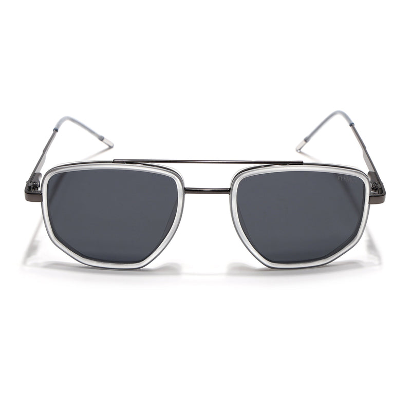 Eyejack Aura Transparent & Grey Wayfarer Polarized Sunglasses for Men & Women (2506PCL1517)