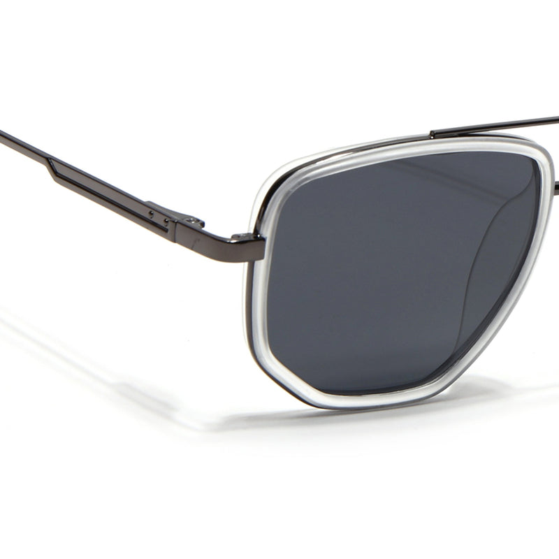 Eyejack Aura Transparent & Grey Wayfarer Polarized Sunglasses for Men & Women (2506PCL1517)