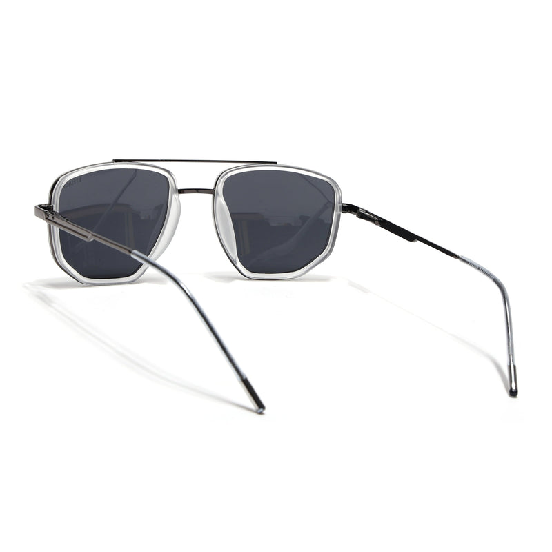 Eyejack Aura Transparent & Grey Wayfarer Polarized Sunglasses for Men & Women (2506PCL1517)