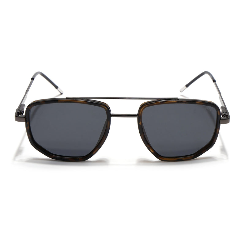 Eyejack Aura Demi Brown & Grey Wayfarer Polarized Sunglasses for Men & Women (2506PCL1518)