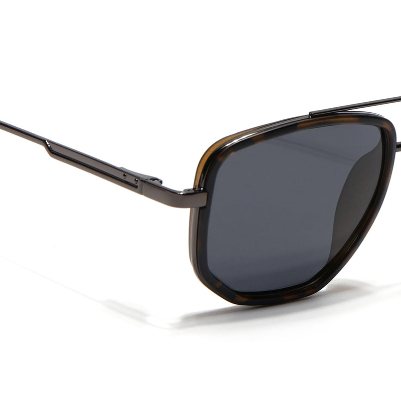 Eyejack Aura Demi Brown & Grey Wayfarer Polarized Sunglasses for Men & Women (2506PCL1518)