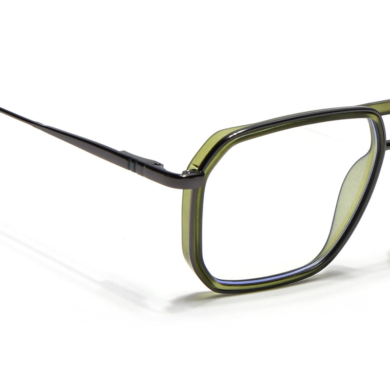 Eyejack Aura Green & Grey Wayfarer Eyeglasses for Men & Women (2507FCL1602-C6)