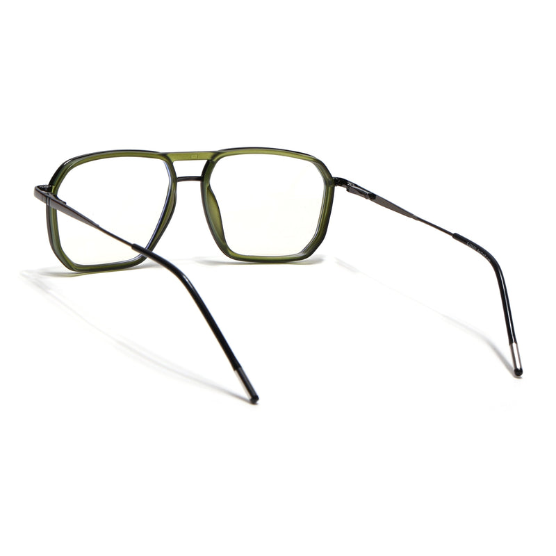 Eyejack Aura Green & Grey Wayfarer Eyeglasses for Men & Women (2507FCL1602-C6)
