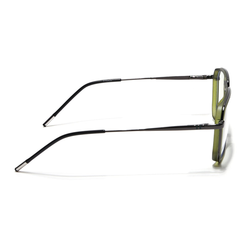 Eyejack Aura Green & Grey Wayfarer Eyeglasses for Men & Women (2507FCL1602-C6)