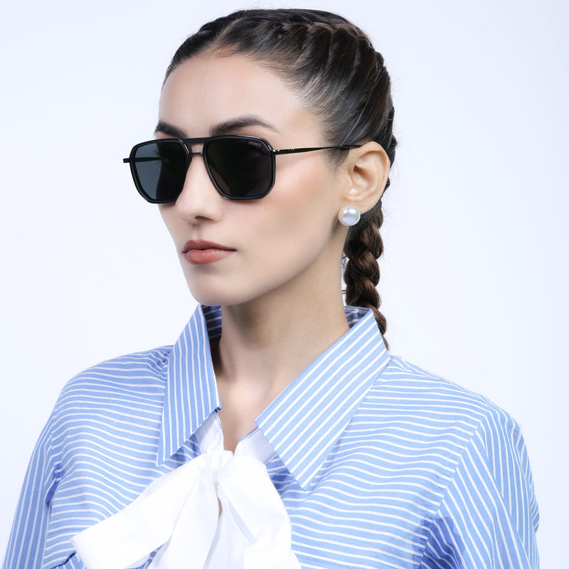 Eyejack Aura Black & Grey Wayfarer Polarized Sunglasses for Men & Women (2507PCL1519)