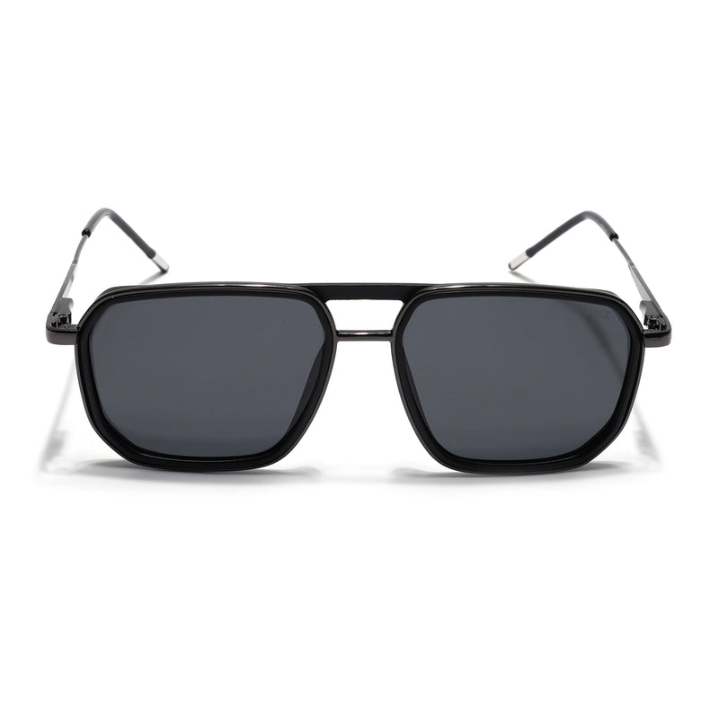 Eyejack Aura Black & Grey Wayfarer Polarized Sunglasses for Men & Women (2507PCL1519)