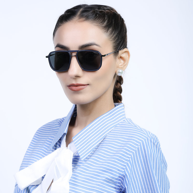 Eyejack Aura Blue & Grey Wayfarer Polarized Sunglasses for Men & Women (2507PCL1520)