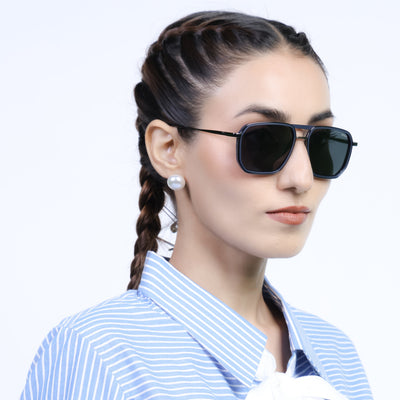 Eyejack Aura Blue & Grey Wayfarer Polarized Sunglasses for Men & Women (2507PCL1520)