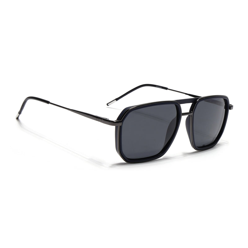 Eyejack Aura Blue & Grey Wayfarer Polarized Sunglasses for Men & Women (2507PCL1520)