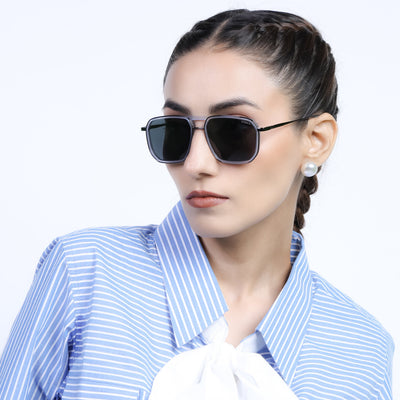 Eyejack Aura Sky Blue & Grey Wayfarer Polarized Sunglasses for Men & Women (2507PCL1522)