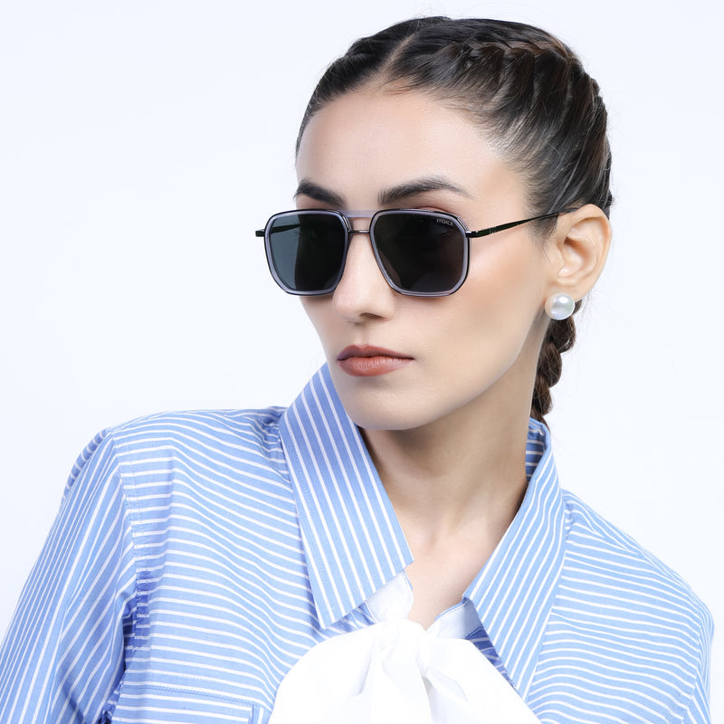 Eyejack Aura Sky Blue & Grey Wayfarer Polarized Sunglasses for Men & Women (2507PCL1522)