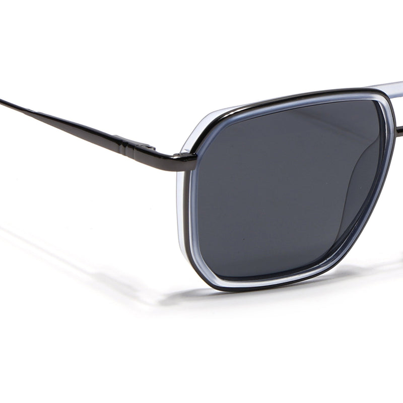 Eyejack Aura Sky Blue & Grey Wayfarer Polarized Sunglasses for Men & Women (2507PCL1522)