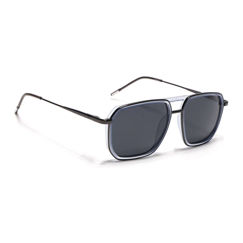 Eyejack Aura Sky Blue & Grey Wayfarer Polarized Sunglasses for Men & Women (2507PCL1522)