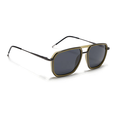 Eyejack Aura Light Green & Grey Wayfarer Polarized Sunglasses for Men & Women (2507PCL1525)