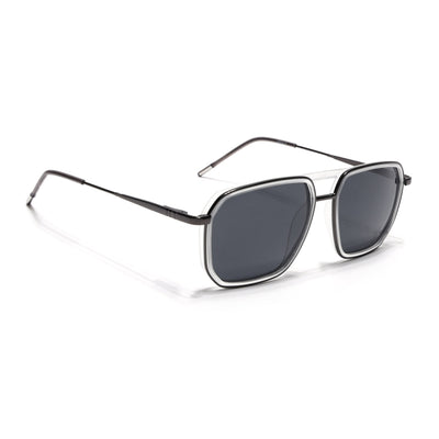 Eyejack Aura Transparent & Grey Wayfarer Polarized Sunglasses for Men & Women (2507PCL1527)