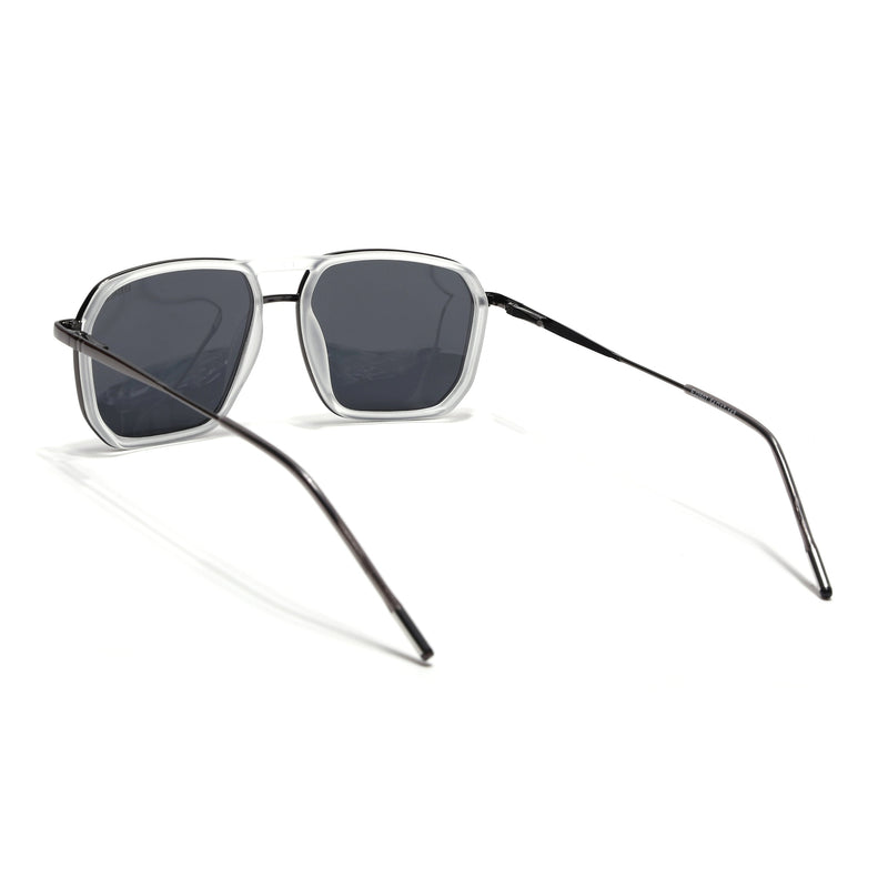 Eyejack Aura Transparent & Grey Wayfarer Polarized Sunglasses for Men & Women (2507PCL1527)