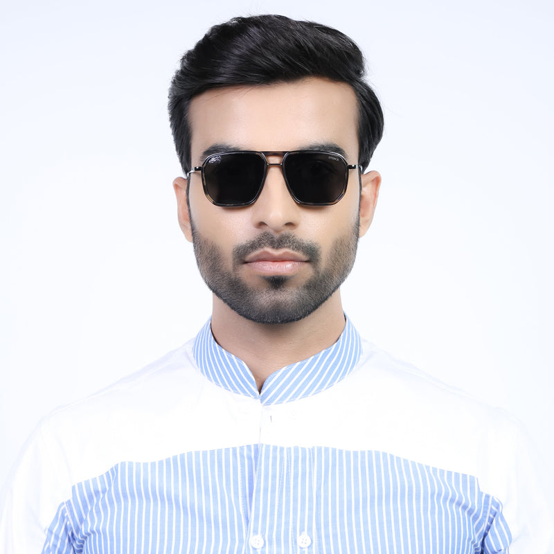 Eyejack Aura Demi Brown & Grey Wayfarer Polarized Sunglasses for Men & Women (2507PCL1528)