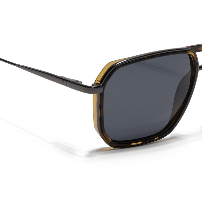Eyejack Aura Demi Brown & Grey Wayfarer Polarized Sunglasses for Men & Women (2507PCL1528)