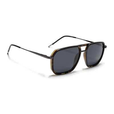 Eyejack Aura Demi Brown & Grey Wayfarer Polarized Sunglasses for Men & Women (2507PCL1528)