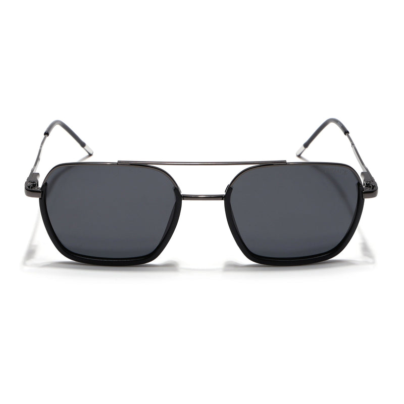 Eyejack Aura Black & Grey Wayfarer Polarized Sunglasses for Men & Women (2508PCL1529)