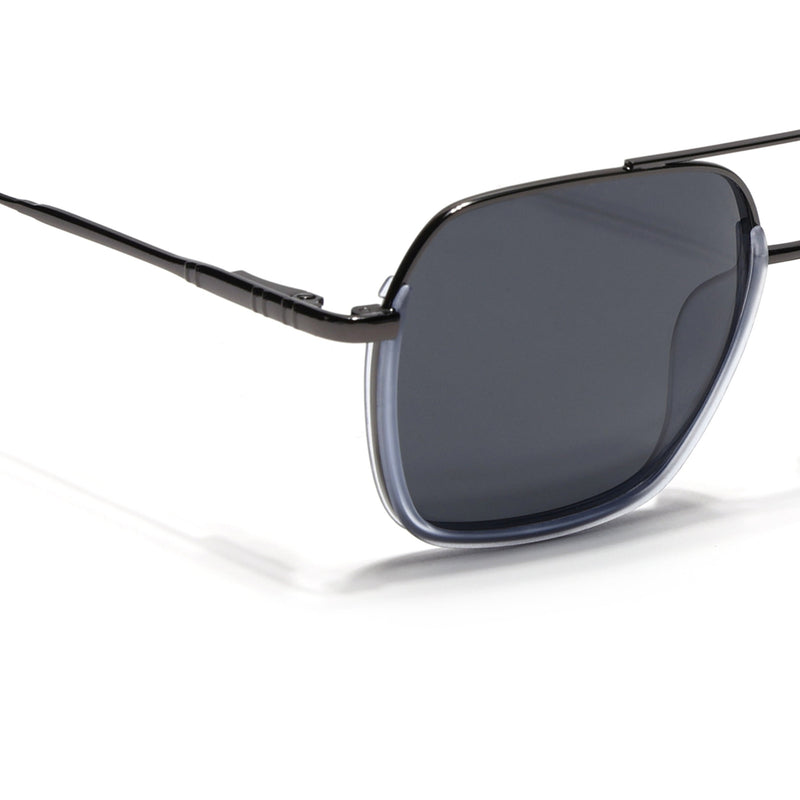 Eyejack Aura Blue & Grey Wayfarer Polarized Sunglasses for Men & Women (2508PCL1532)