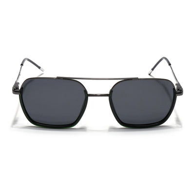 Eyejack Aura Green & Grey Wayfarer Polarized Sunglasses for Men & Women (2508PCL1534)